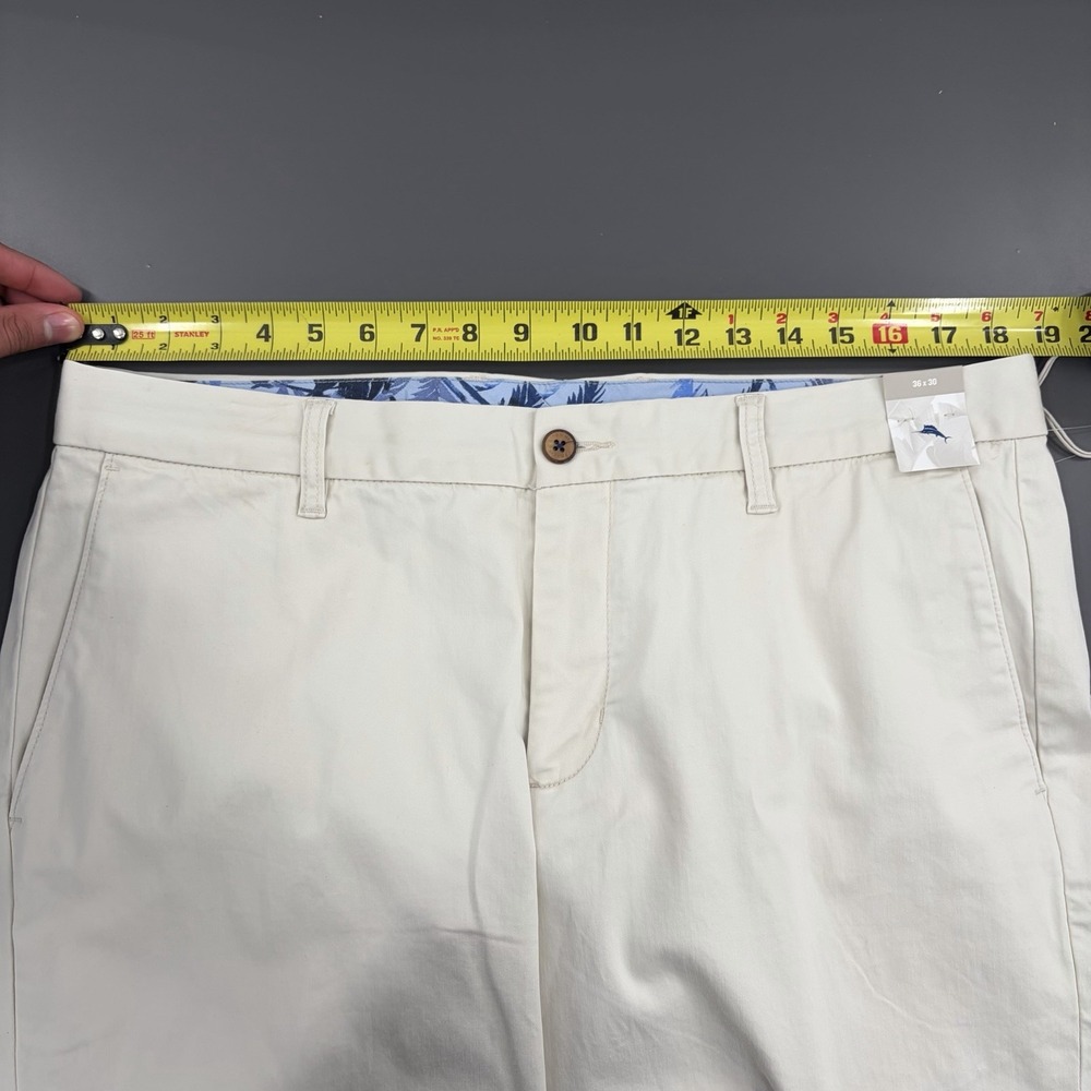 Tommy Bahama Boracay Chino Pants Men's 36 x 28 Bleached Sand Flat Front $125 NWT - Picture 8 of 11
